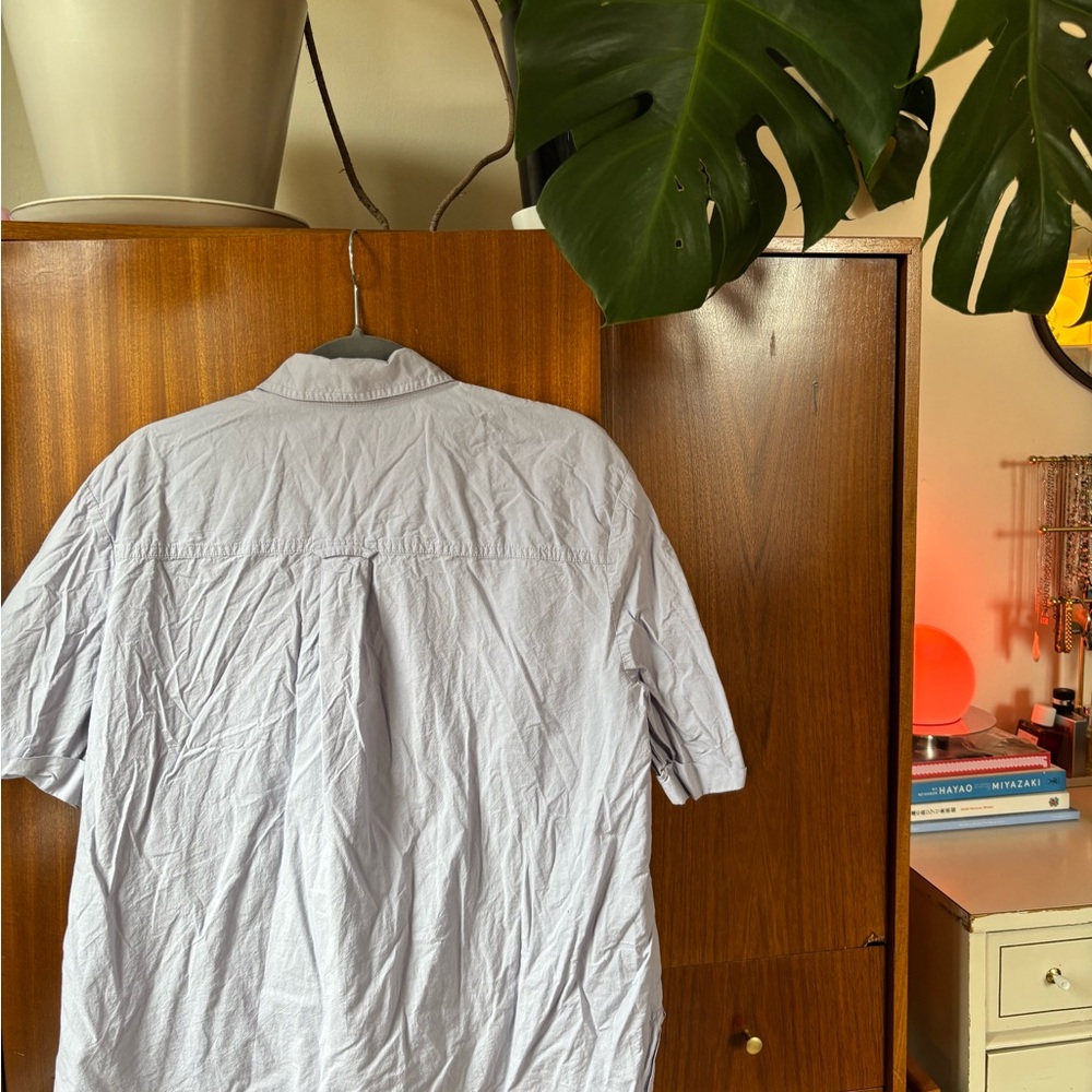 Madewell Pale Blue Short-Sleeve Button-Down Shirt - Picture 4 of 5